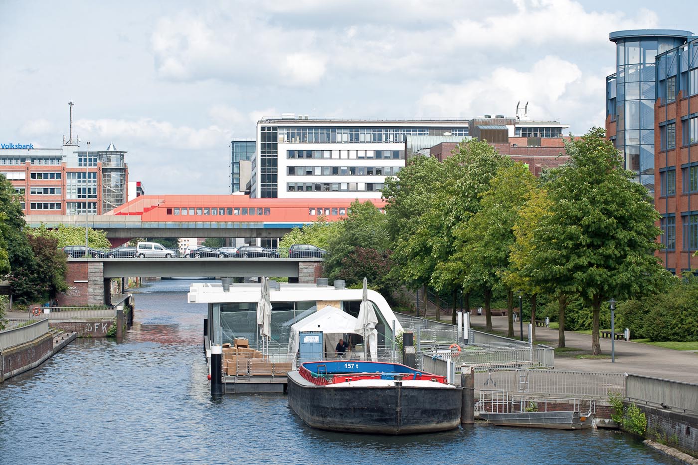 Foto ID 15042621 Blick auf den Mittelkanal in Hamm-Sued, Hamburg